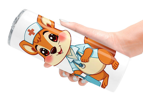 Tumbler Nurse Squirrel Sublimation artnoy 