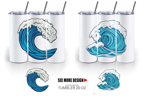 Tumbler Ocean Wave Sublimation artnoy 