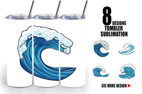 Tumbler Ocean Wave Sublimation artnoy 