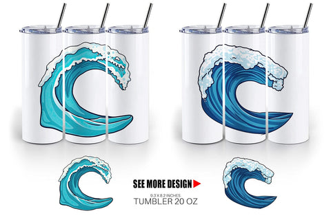 Tumbler Ocean Wave Sublimation artnoy 