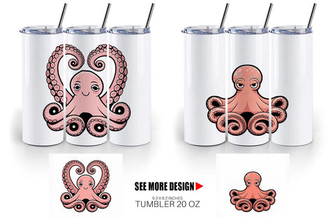 Tumbler Octopus Mood Sublimation artnoy 