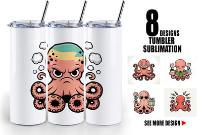 Tumbler Octopus Mood Sublimation artnoy 