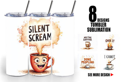 Tumbler Office Coffee Humor Sarcastic Quotes Sublimation artnoy 