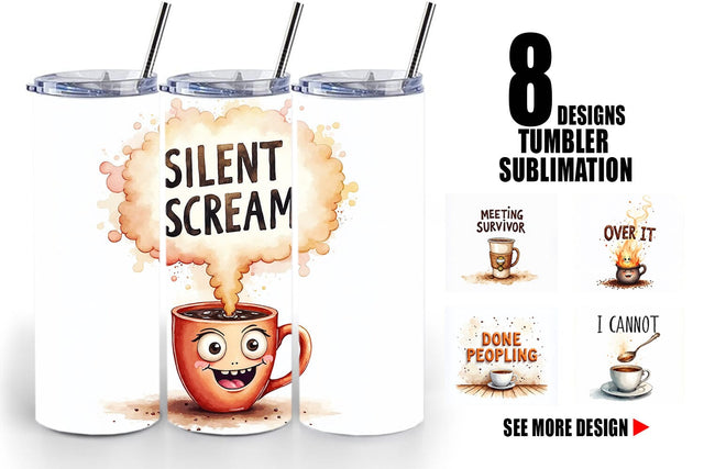 Tumbler Office Coffee Humor Sarcastic Quotes Sublimation artnoy 