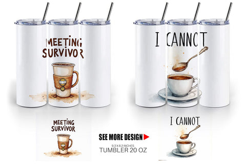 Tumbler Office Coffee Humor Sarcastic Quotes Sublimation artnoy 