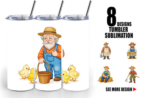 Tumbler Old Farmer Sublimation artnoy 
