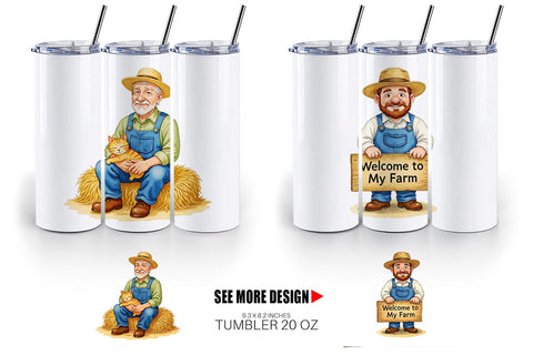 Tumbler Old Farmer Sublimation artnoy 