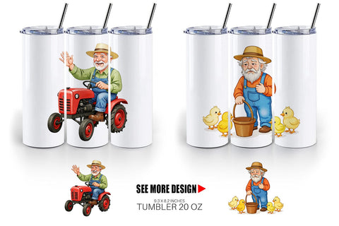 Tumbler Old Farmer Sublimation artnoy 