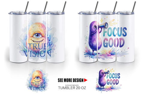 Tumbler One Eyed Monster Wisdom Quotes Sublimation artnoy 