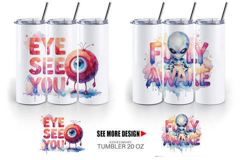 Tumbler One Eyed Monster Wisdom Quotes Sublimation artnoy 