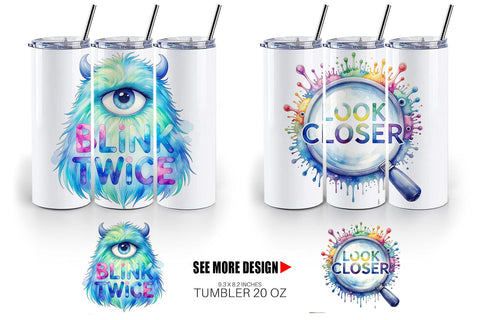 Tumbler One Eyed Monster Wisdom Quotes Sublimation artnoy 