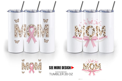 Tumbler Ornate Garden MOM Watercolor Sublimation artnoy 