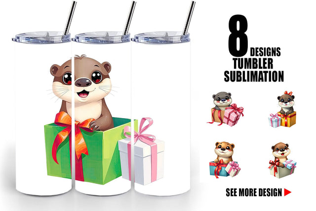 Tumbler Otter Gift Sublimation artnoy 