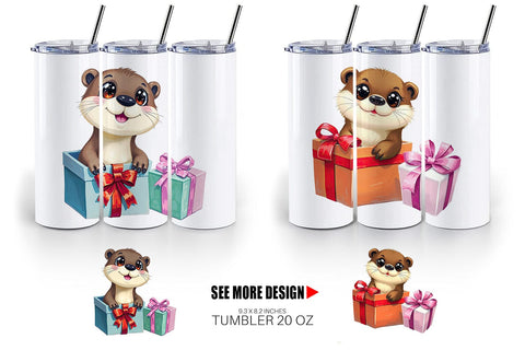 Tumbler Otter Gift Sublimation artnoy 