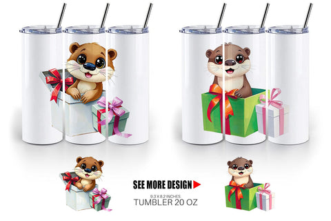 Tumbler Otter Gift Sublimation artnoy 