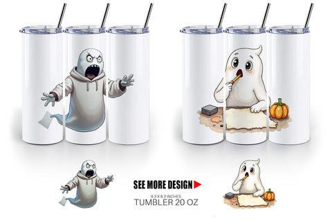 Tumbler Overthinking Ghost Sublimation artnoy 