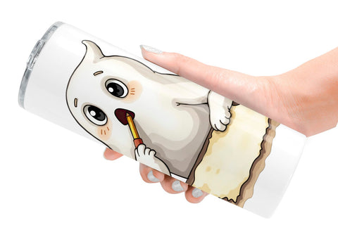 Tumbler Overthinking Ghost Sublimation artnoy 