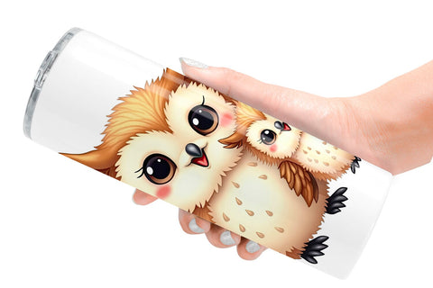 Tumbler Owl Mother's Day Sublimation artnoy 