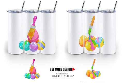 Tumbler Paintbrush Sublimation artnoy 