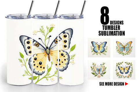 Tumbler Painted Lady Butterfly Sublimation artnoy 
