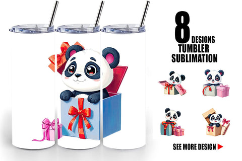 Tumbler Panda Gift Sublimation artnoy 