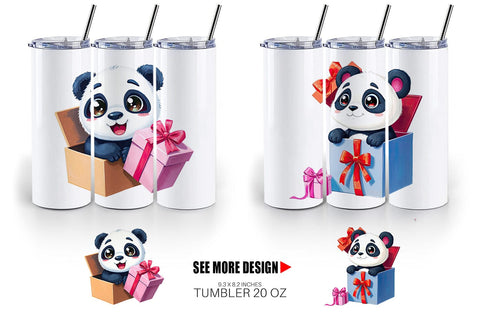 Tumbler Panda Gift Sublimation artnoy 