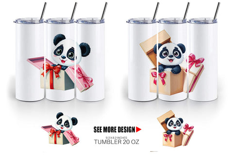 Tumbler Panda Gift Sublimation artnoy 