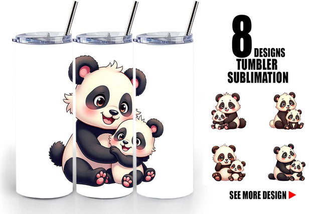 Tumbler Panda Mother's Day Sublimation artnoy 
