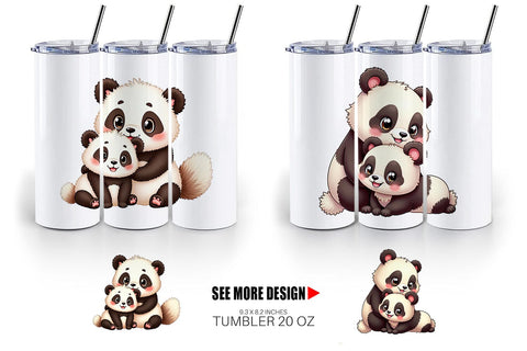 Tumbler Panda Mother's Day Sublimation artnoy 