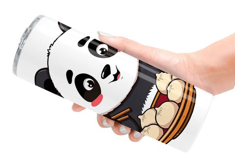 Tumbler Panda with Dumplings Sublimation artnoy 