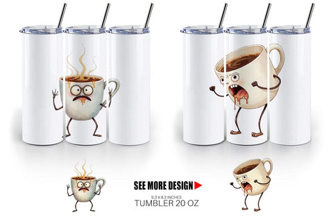 Tumbler Panic Coffee Sublimation artnoy 