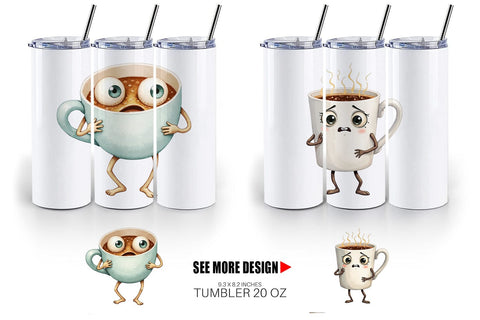 Tumbler Panic Coffee Sublimation artnoy 