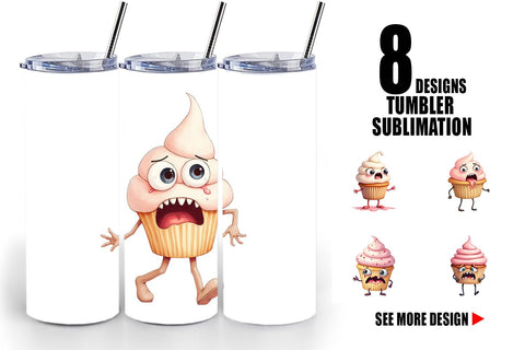 Tumbler Panic Cupcake Sublimation artnoy 