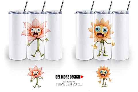 Tumbler Panic Flower Sublimation artnoy 