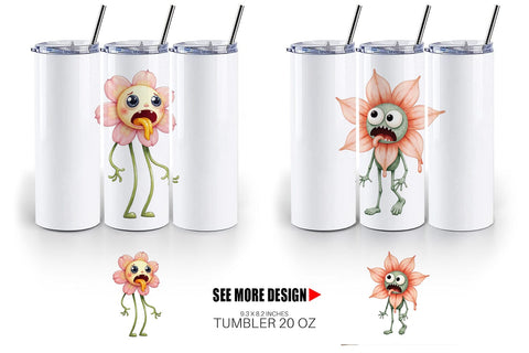 Tumbler Panic Flower Sublimation artnoy 