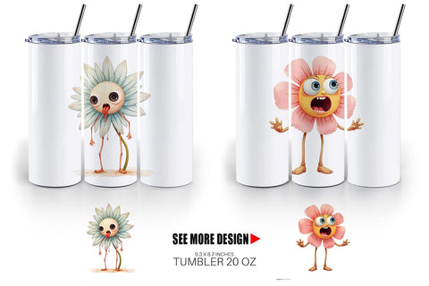 Tumbler Panic Flower Sublimation artnoy 