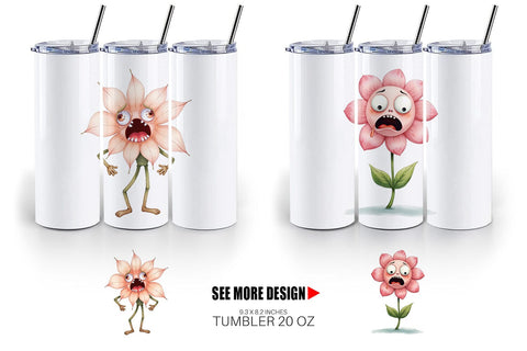Tumbler Panic Flower Sublimation artnoy 