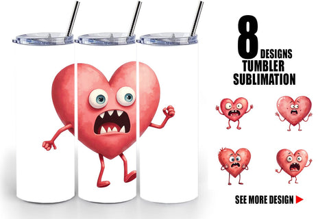 Tumbler Panic Heart Sublimation artnoy 