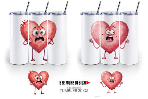 Tumbler Panic Heart Sublimation artnoy 