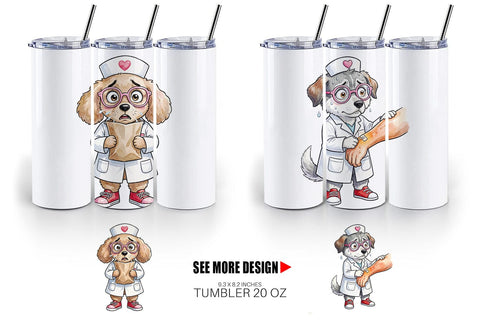 Tumbler Panic Mode Dog Nurse Prints Sublimation artnoy 