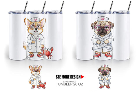 Tumbler Panic Mode Dog Nurse Prints Sublimation artnoy 