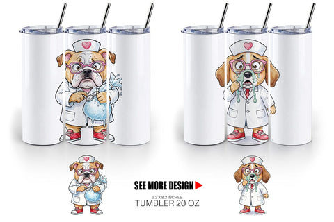 Tumbler Panic Mode Dog Nurse Prints Sublimation artnoy 