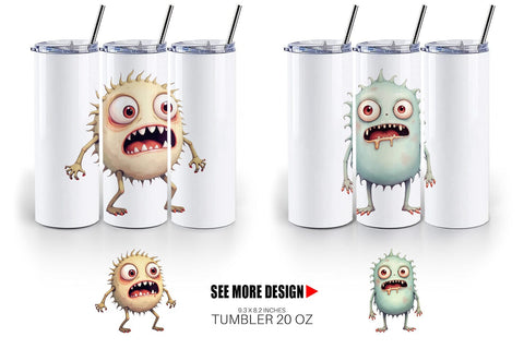 Tumbler Panic Monster Sublimation artnoy 