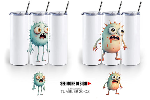 Tumbler Panic Monster Sublimation artnoy 
