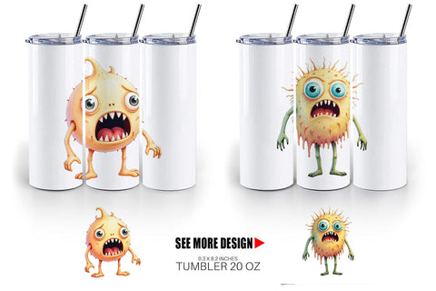 Tumbler Panic Monster Sublimation artnoy 