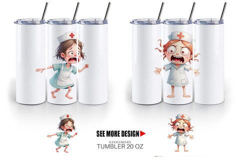 Tumbler Panic Nurse Sublimation artnoy 