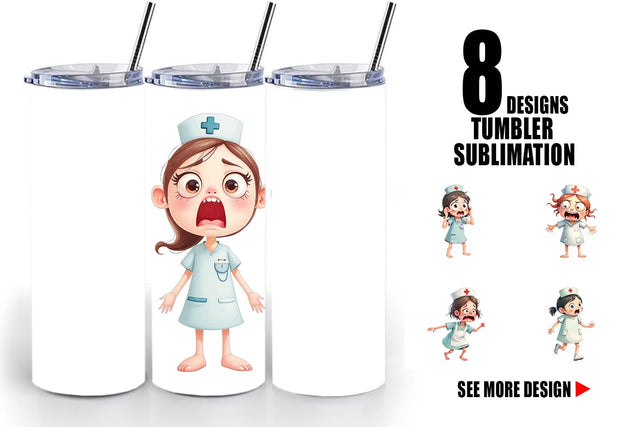 Tumbler Panic Nurse Sublimation artnoy 