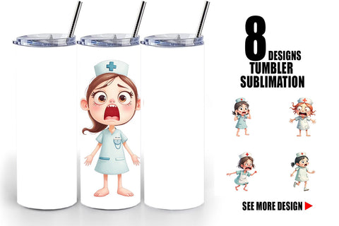 Tumbler Panic Nurse Sublimation artnoy 