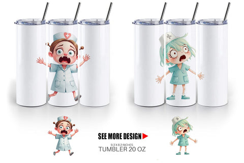 Tumbler Panic Nurse Sublimation artnoy 