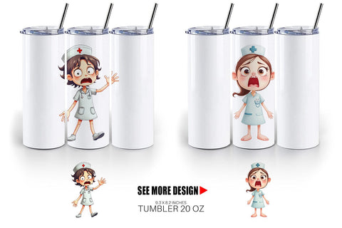Tumbler Panic Nurse Sublimation artnoy 